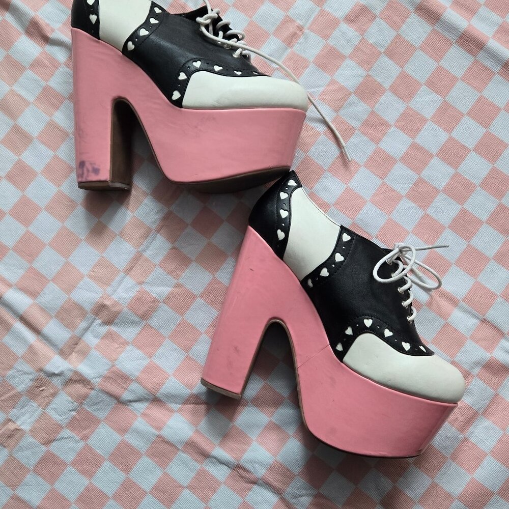 Sugarbaby Sugarthrillz Peggy Sue loafer Platform shoes US 8 - Picture 9 of 10